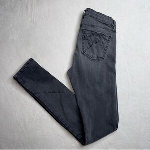 Brockenbow Black Wash Denim Pattern Skinny Long Jeans Women’s Size 30